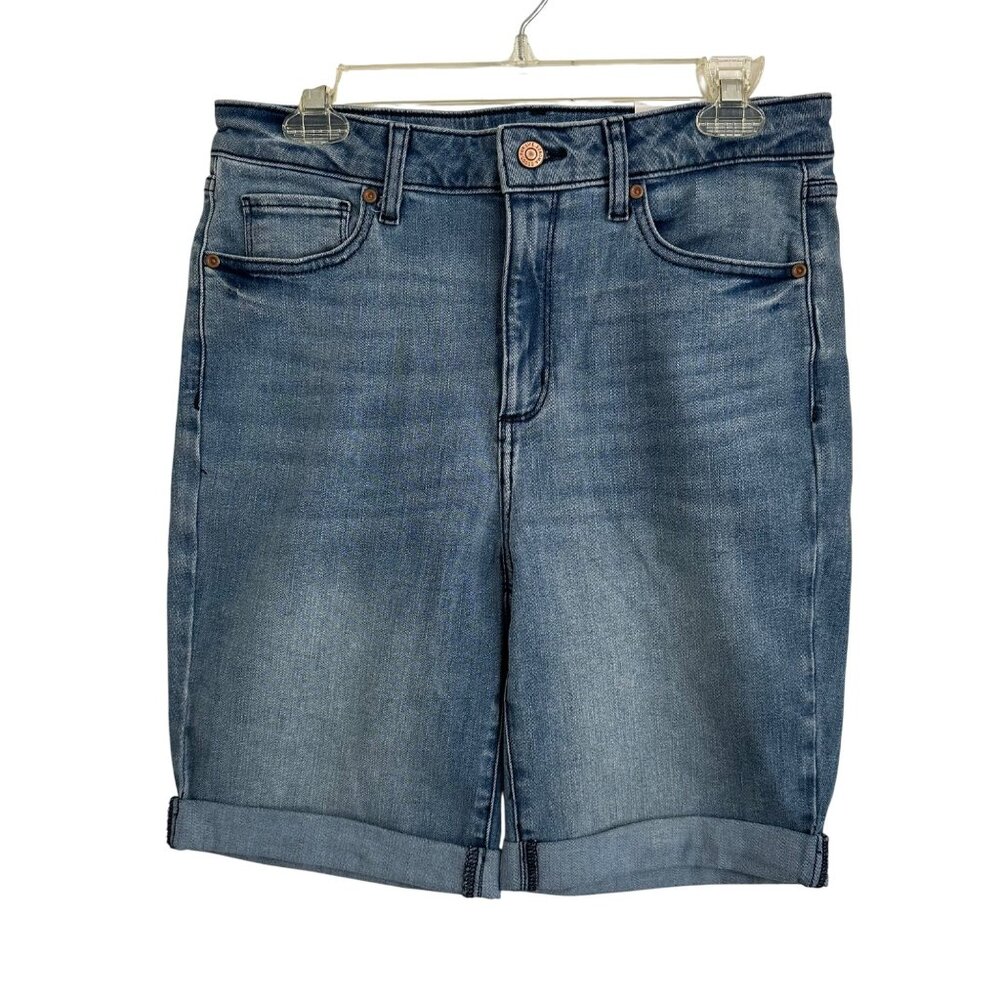 Sonoma Womens Bermuda Denim Shorts Size 12 Jorts Cotton Blend Vacation Beach